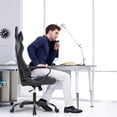 thumbnail image 2 of BestOffice Ergonomic Gaming Chair – Racing Style, Lumbar Support, Swivel Rolling, Padded Seat for Home or Desk, Black, 2 of 7