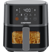 Chefman TurboFry® Touch 4-Qt Easy-View Air Fryer w/ 4 Cooking Presets and 450°F Hi-Fry Button - Gray