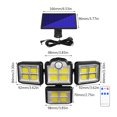 thumbnail image 3 of Luz solar para exteriores 2400MAH Lámpara con sensor LED para patio Garaje Porche Patio (C) Ehuebsd Para estrenar, 3 of 9