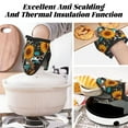 thumbnail image 7 of Disketp Vintage Sunflowes Non-Slip Mini Oven Mitt Set, Short Oven Mitts for Baking Grilling Barbecue Microwave, 5.9"x5.9"in, 7 of 7