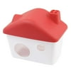 Unique Bargains Plastic Cabin Shaped Portable Comfortable Washable Hamster House Red White