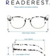 thumbnail image 5 of Readerest Round Blue Light Blocking Reading Glasses Clearblack 350, 5 of 6