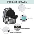 thumbnail image 4 of Black and White Checkered Backpack for School,Cute School Bag,Schoolbag with Adjustable Shoulder Straps & Padded Back,15.3"x11"x7.1".﻿, 4 of 6