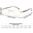 thumbnail image 3 of Fournitures Scolaires Lunettes de Lecture Bifocales Transparentes Sans Monture Bloquant la Lumière Bleue pour Hommes et Femmes Lunettes Utilisation Lointaine Légères Grossissantes Anti-Éblouissement Réduisent la Fatigue Oculaire Mode, 3 of 5