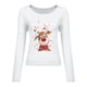 thumbnail image 4 of Pntutb - Camiseta de manga larga con cuello en V y estampado informal para mujer Pntutb Pntutb-2185, 4 of 6