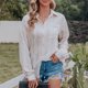thumbnail image 5 of Camisa de las mujeres Camisa holgada de gasa de manga larga con botones a rayas para mujer Camisas de gran tamaño para primavera y verano 1 1, 5 of 5