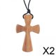 thumbnail image 1 of 2x Collar De Cruz De Madera De Olivo Collar De Oración De Moda Para La Boda Del Día De San Valentín, 1 of 9