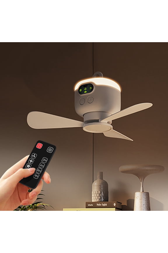 Wireless Rechargeable Fan Light Outdoor Camping Tent Hanging Fan Remote Control Timing Ceiling Fan Home Decor Christmas Gifts Of The Day