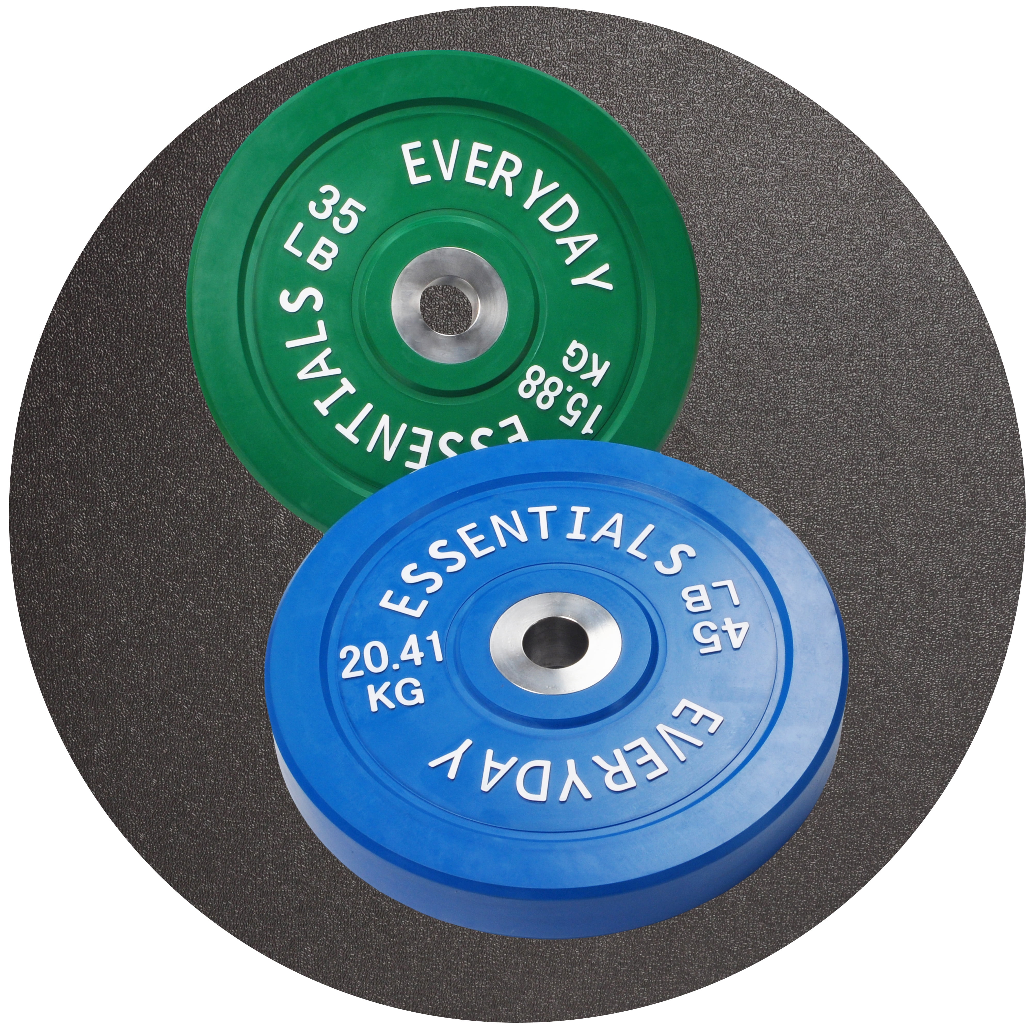 BalanceFrom Olympic Bumper Plate Weight Plate with Steel Hub, Color Coded, 55 lbs Single