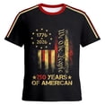 thumbnail image 3 of USA T-Shirt Women & Men - American Flag Short Sleeve, 250th Anniversary Patriotic Independent Hoodie Style Tee, America Long Sleeve Shirt & Unisex Apparel, 3 of 4