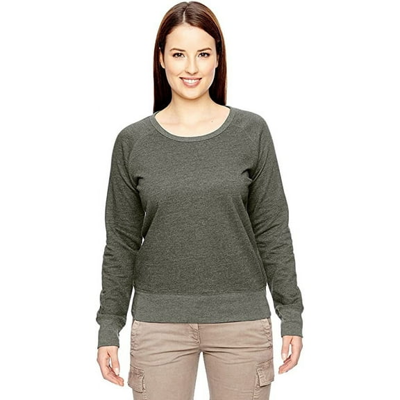 EC4505 Econscious Ladies' Organic Heathered Fleece Pullover Military Green L