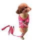 thumbnail image 2 of Arnés para perros para caminar, arnés ajustable para cachorros, arnés para gatos antiescape y correa para gatos, perros pequeños y medianos (rosa roja, L) JAMW Sencillez, 2 of 5