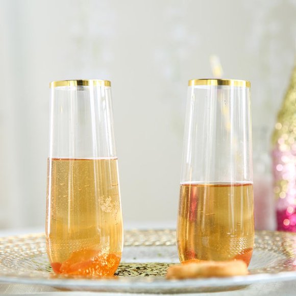 Stemless Champagne Flutes