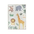 thumbnail image 2 of Superior Jungle Animals Non-Slip Washable Indoor Play Rug, 2' x 3', Ivory, 2 of 10
