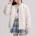 thumbnail image 2 of KAUOD Kids Lightweight Puffer Jackets Button Open Front Quilted Windproof Coats Boys Girls Long Sleeve Winter Outwear, 2 of 8