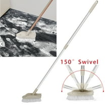 Floor Scrub Brush Adjustable Long Handle Scrubber Cleaning Tile Bathroom Bathtub Detachable Brush Heads Brush Sweeper Broom for Cleaning Tile, Bathroom, Tub, Bathtub and Patio