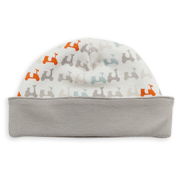 Gorro para bebé Finn + Emma con estampado de scooter en algodón orgánico