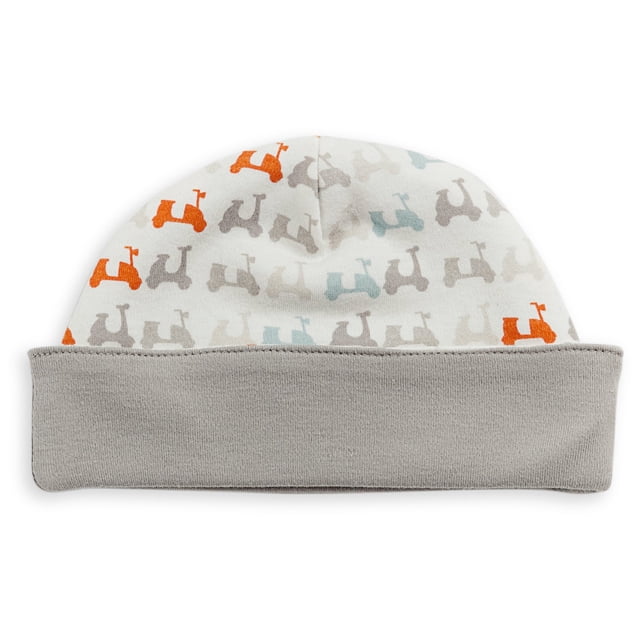 Gorro para bebé Finn + Emma con estampado de scooter en algodón orgánico