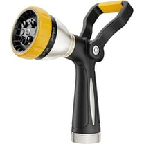 FANHAO High Pressure Fireman's Water Hose Nozzle, Metal Watering Nozzle 8 Spray Patterns for Garden