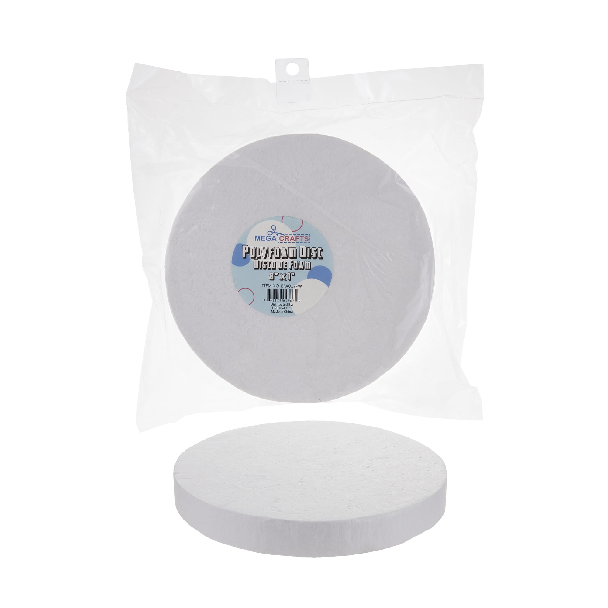 Foam Craft Disc 8 Inch Styrofoam Disk for Art & Crafts (30 Piece Set)