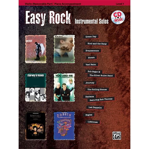 Easy Instrumental Solos Easy Rock Instrumental Solos for Strings, Level 1: Violin, Book & Online Audio/Software, (Paperback)