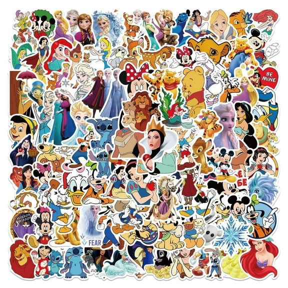 100 Pcs Ariel Princess Stickers Mixed Pack Trendy Various Manga Stickers Vinyl Decals for Water Bottle Kindle EBook Laptop Phone Notebook for Anime Lover Teens Adults Unique Designs