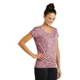 thumbnail image 4 of Sport Tek 1151435 Ladies PosiCharge Electric Heather Sporty Tee, Maroon Electric - Extra Large, 4 of 6