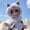 Gray, variant on Cute hooded scarf hat thick solid color winter hat faux fur plush neck hijab warm bean elastic thick neck warm hat, (random ear styles)