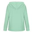 thumbnail image 6 of Turilly Women's Casual Hoodies Fall Solid Long Sleeve Sweatshirt Button Down Drawstring Pullover Top Blouse with Pocket, 6 of 8