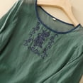 thumbnail image 4 of 2DXuixsh Womens Blouses Tops Oversized Women's Plus Size Cotton Linen Casual Loose Tunic Top Breathable Comfortable Boho Blouse Green Size Xxl, 4 of 4