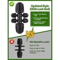 thumbnail image 2 of Locked Barbed Tee Connectors /\uD to /\uD Drip Irrigation Fittings Kit /mm to /mm Tube Lock Female Connector Way Barbed Lock Irrigation Parts for Watering System, 2 of 7