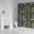thumbnail image 2 of Green Pioneer Flower Pattern Shower Curtain 72"x84" ,Bathroom Decorative Shower Curtains Set with 12 Hooks,Modern Waterproof Washable Shower Curtain, 2 of 6