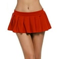 thumbnail image 2 of ZenCart Sexy Skirt Low-rise Solid Color Pleated Skirt Super Short A-Line Style Skirt Party Night Club Micro Skirt, 2 of 8