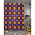 thumbnail image 2 of Halloween Purple Shower Curtain Set ，Waterproof Fabric Shower Curtains Yellow Lattice Texture Shower Curtains for Bathroom,Bathroom Decor 72"x72", 2 of 6