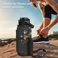 thumbnail image 6 of Skull Design 64oz Large Capacity Water Bottle with Sleeve - Leak-Proof Portable Fitness Bottle with Adjustable Strap for Halloween, 6 of 7