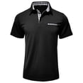 thumbnail image 1 of Men's Color Block Short Sleeve Shirt - Casual Summer Tee, Classic Collar, Polyester Fabric, Sizes (S-XXL), Work Weekend, 1 of 6