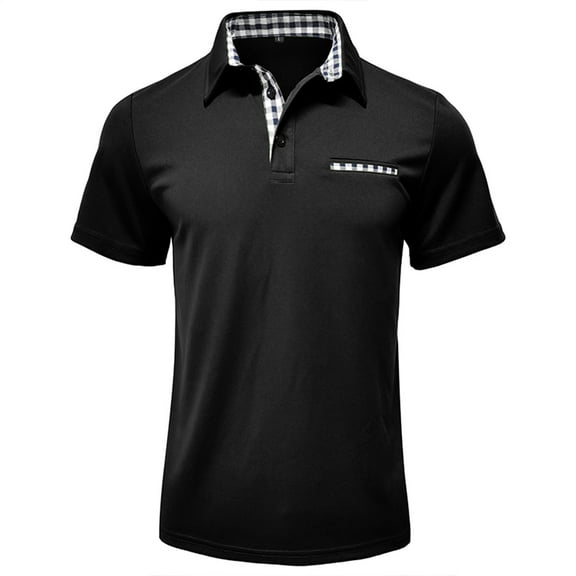 Afdoent Mens Polo Shirts Male Leisure Color Block Shirt Short Sleeve Versatile Polo Shirt For Summer Fashion Casual Outdoor