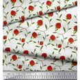 thumbnail image 3 of Soimoi Cotton Duck Fabric Leaves & Strawberry Fruits Print Fabric by Yard 42 Inch Wide, 3 of 3