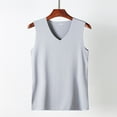 thumbnail image 6 of Leesechin Men's Ice Silk Traceless Thin Tank Tops Summer Sleeveless Bodybuilding Vest V-Neck Muscle Comfort Workout Shirts, 6 of 9