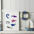 thumbnail image 2 of 11 Styles Shark Stencils 11.8×11.8inch Large Sea Fish Stencil with Paint Brush Reusable Summer Sea Ocean Creature Bubbles Template for Wood Canvas Fabric Wall Furniture Decor, 2 of 9