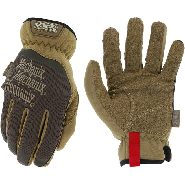 Guantes de trabajo Mechanix Wear FastFit, marrones, con pantalla táctil pequeña