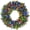 Green Multicolor Lights, variant on Casafield 48 Inch Pre-Lit Artificial Christmas Wreath with LED Lights Indoor/Outdoor Holiday Décor