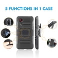 thumbnail image 3 of for Samsung Galaxy Xcover 5 Case with Tempered Glass Screen Protector Belt Clip Holster Defender Rugged Shock Proof Armor Heavy Protection Phone Cover w/Magnetic Mount Plate [Black], 3 of 9