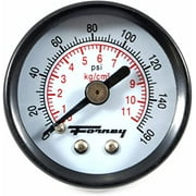 Forney Industries 1893015 Plastic 1.5 in. Rear Mount Air Pressure Gauge. 0.13 in. NPT 160 PSI