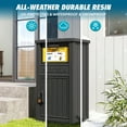 thumbnail image 6 of Bifanuo Outdoor Deck Box with Lockable Secure, Waterproof & Anti-Theft Parcel Storage Box for Porch, House, Curbside, Durable Resin Storage Box for Outside Deliveries,Black, 6 of 8