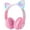 Gradient Pink, variant on Cat Ear Kids Bluetooth Headphones for Girls Children Teens, LED Light Up Wireless/Wired Mode Foldable Stereo Girls Headphones with Built-in Mic for School Birthday Xmas Gift (Pink)