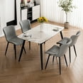 thumbnail image 2 of Kidol & Shellder Dining Chairs Set of 2 Soft Leather Dining Room Chairs with Sleek Metal Legs,Gray, 2 of 8
