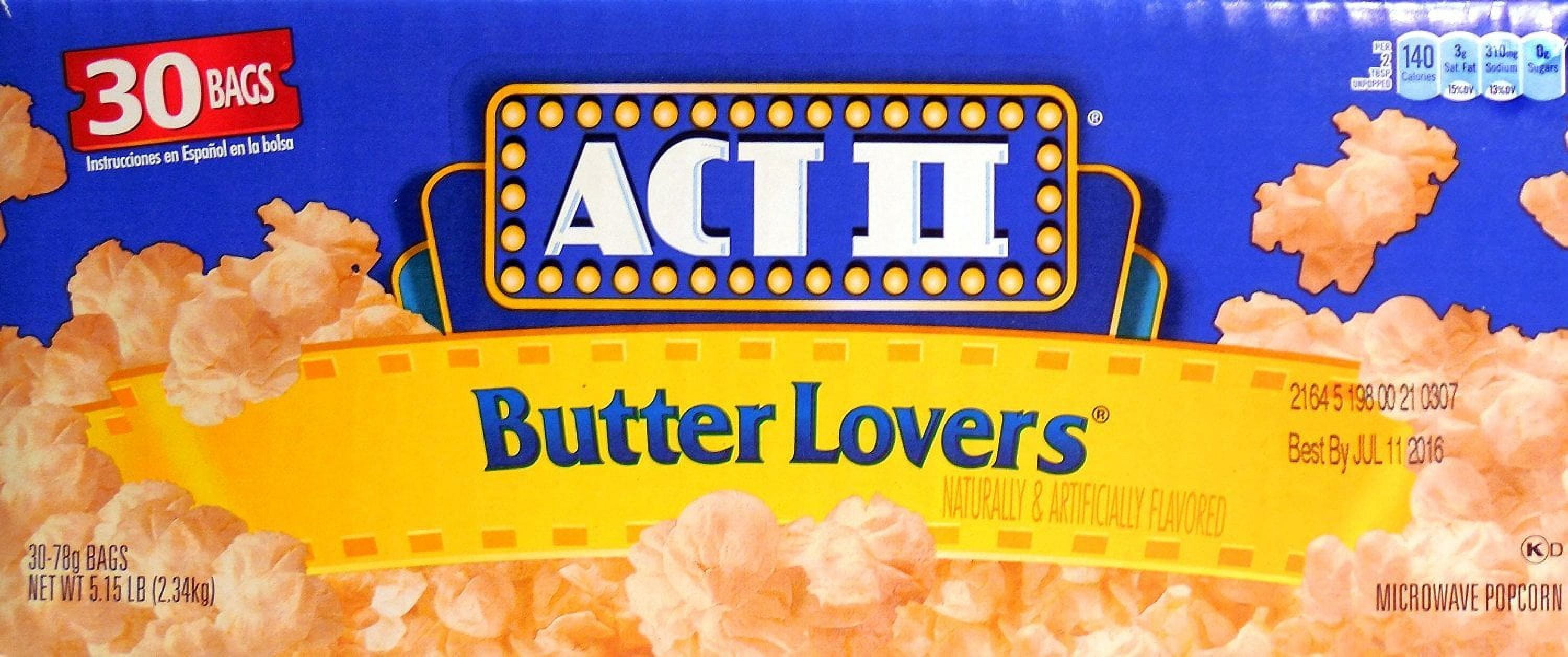 Butter Lovers Microwave Popcorn (3 Ounce, 30 bags)