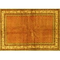thumbnail image 1 of Ahgly Company Machine Washable Indoor Rectangle Persian Yellow Traditional Area Rugs, 6' x 9', 1 of 4
