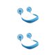 thumbnail image 3 of Kearding USB recargable Lazy Neck Hanging Style Dual Cooling Fan Travel Outdoor Indoor Wearable Neckband Fan azul 2piezas, 3 of 6